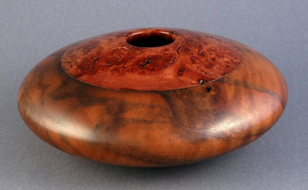 Walnut/Redwood Burl Hollow Form